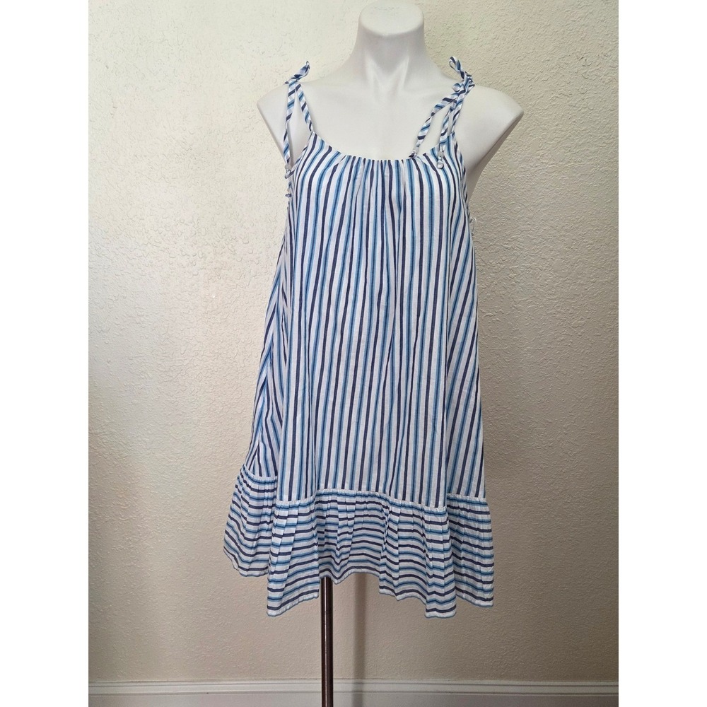 Cynthia Rowley New York Womens Striped Mini Dress Blue White Cotton NWT Small